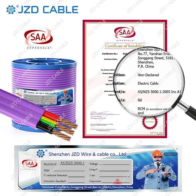 澳洲活動(dòng)房屋專(zhuān)用SAA紫色TPS扁平電纜5V-90護(hù)套