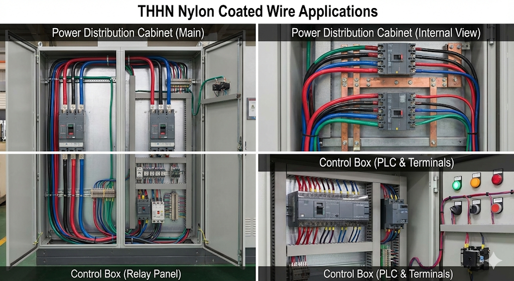 THHN應(yīng)用于配電柜和控制箱